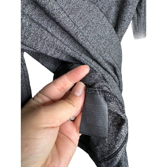 Mossimo Long Sleeve V-Neck Top Gray Medium - Picture 3 of 4